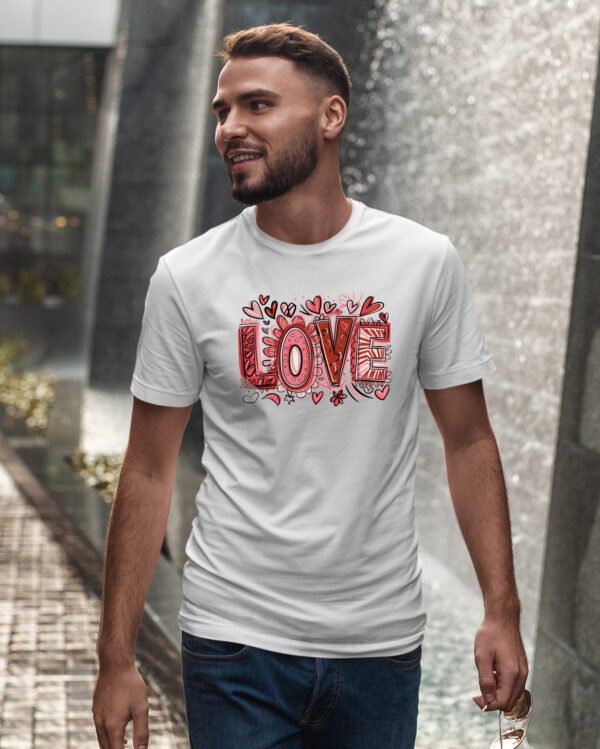 Koszulka na Walentynki Kolorowe LOVE